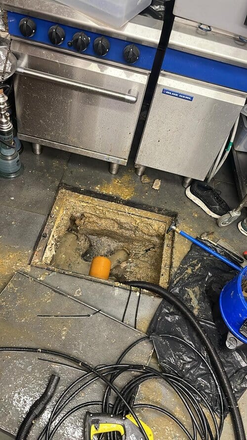 Commercial drain blockage cleared